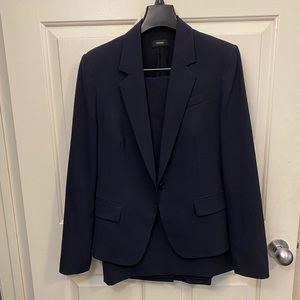 Navy Theory Gabe Stretch Wool Skirt Suit